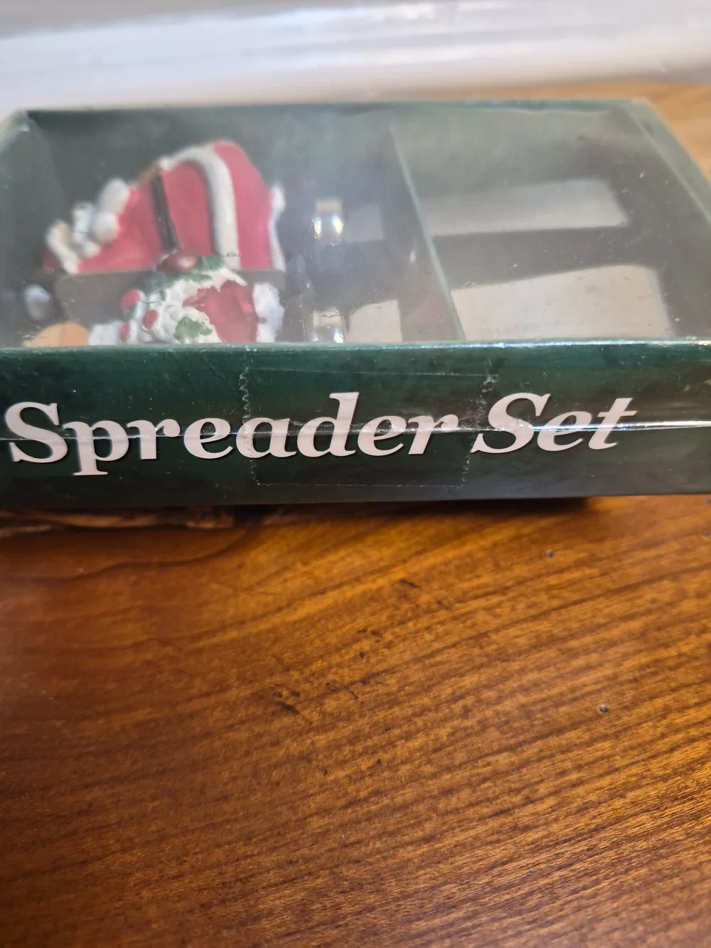 Christmas Santa & Reindeer Holiday Spreader  Handle Set - Red, White, Green